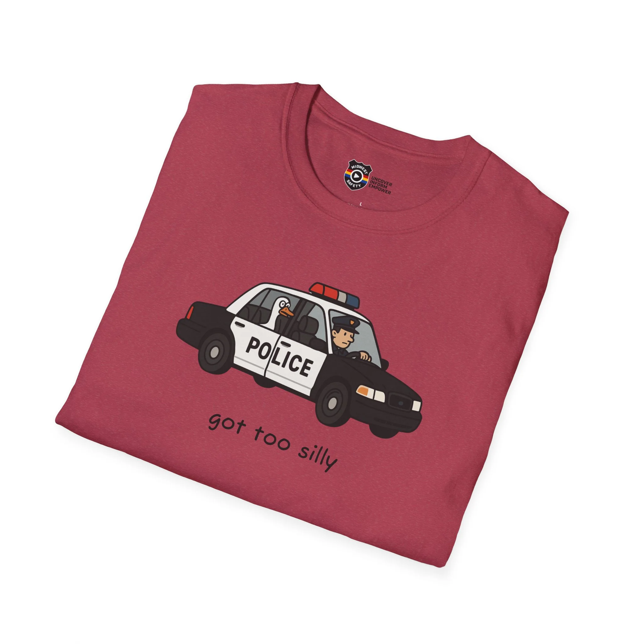 Unisex Softstyle Police Silly T-Shirt - Fun & Quirky Graphic Tee Alternate - Image 46