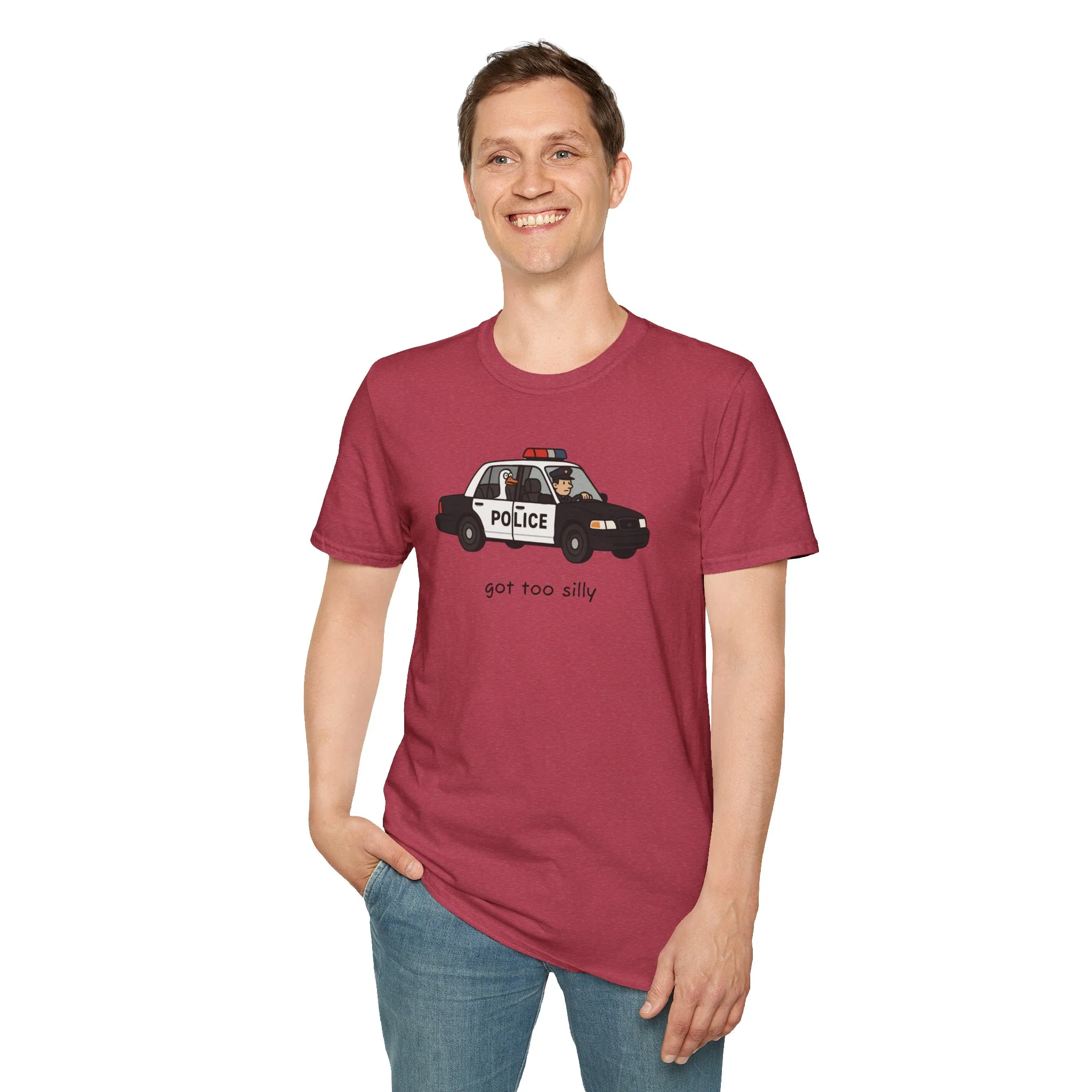 Unisex Softstyle Police Silly T-Shirt - Fun & Quirky Graphic Tee Alternate - Image 48