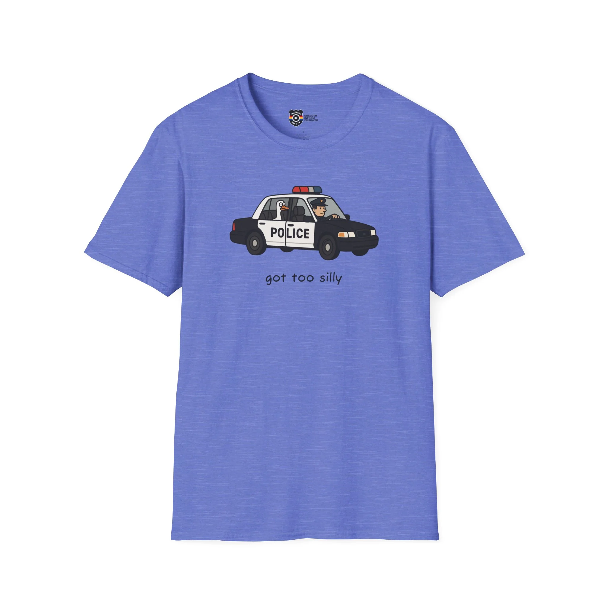 Unisex Softstyle Police Silly T-Shirt - Fun & Quirky Graphic Tee Alternate - Image 5