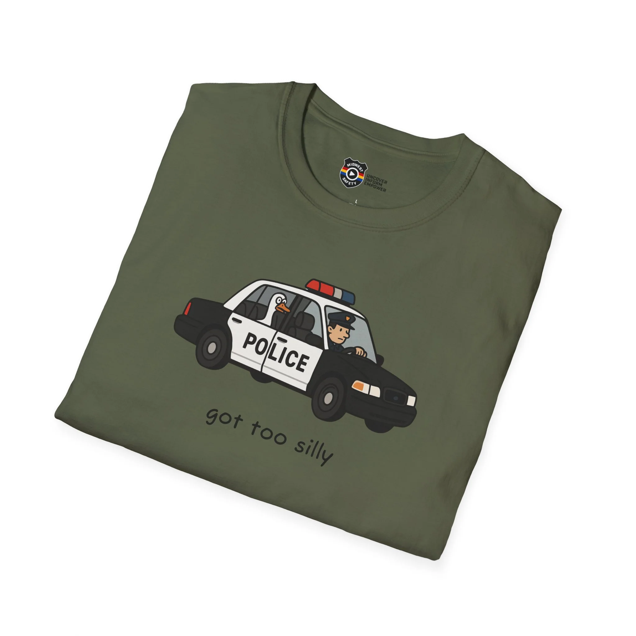 Unisex Softstyle Police Silly T-Shirt - Fun & Quirky Graphic Tee Alternate - Image 57