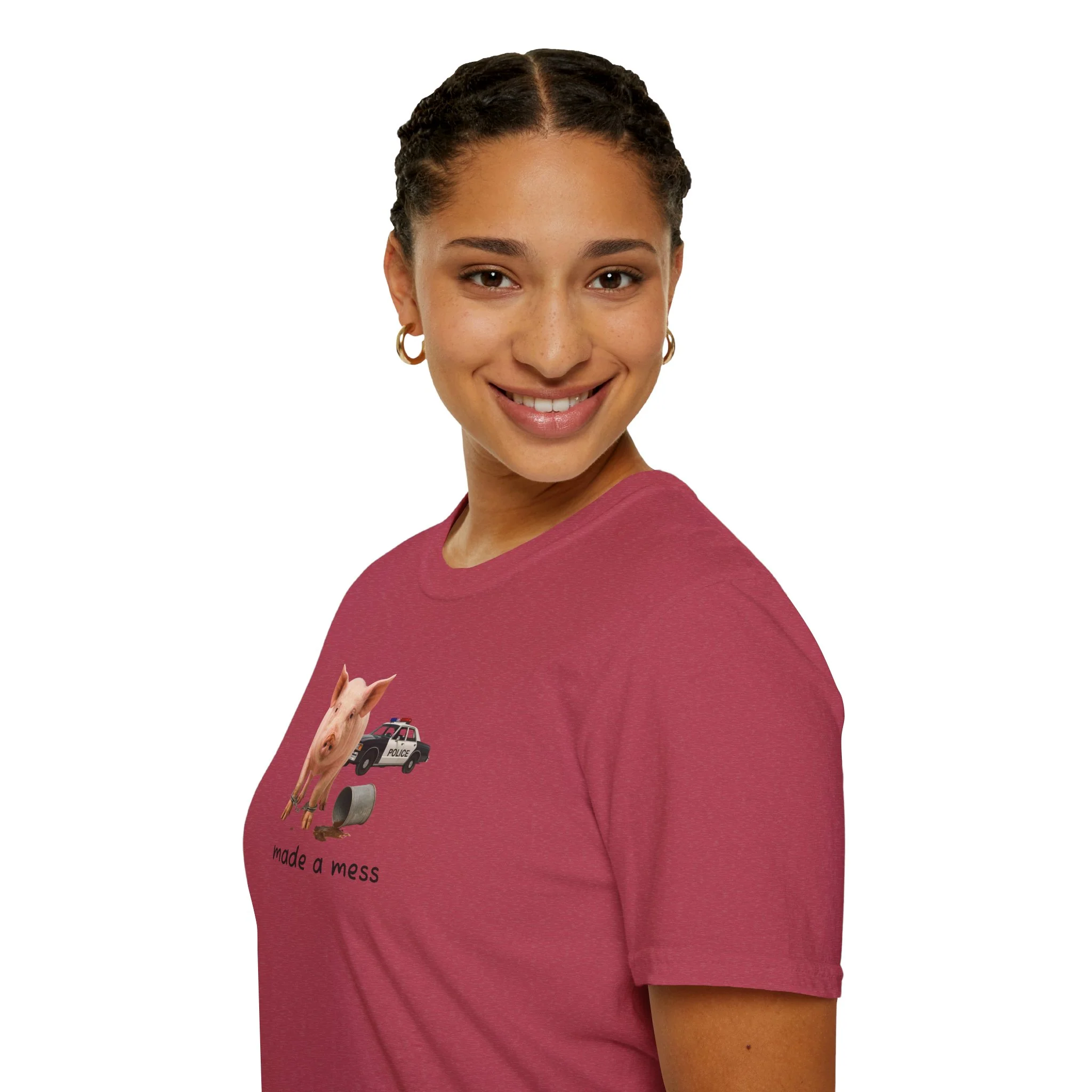 Unisex Softstyle Police Silly T-Shirt 'Made a Mess' - Fun & Quirky Graphic Tee - Image 47