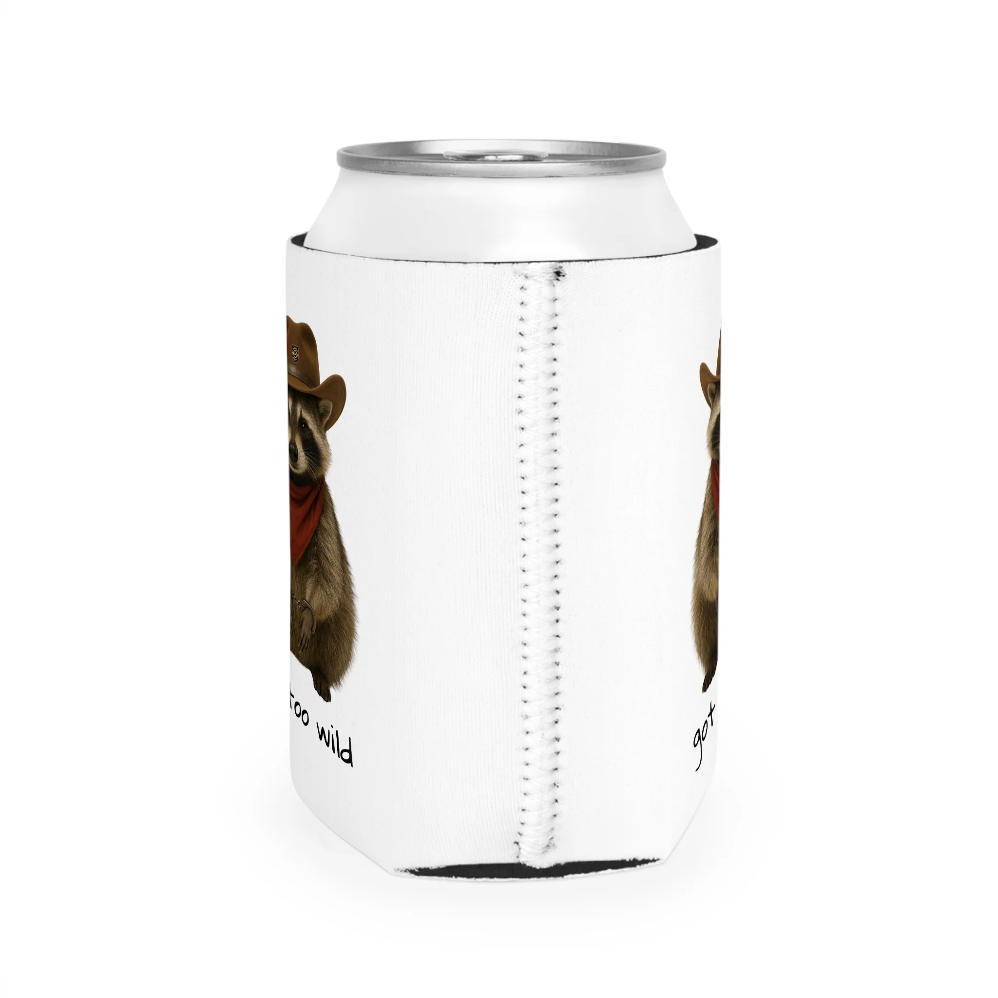 Wild Raccoon Can Cooler Sleeve | Funny Drink Holder for Parties, BBQs, Camping, Gifts for Friends, Summer Fun - Image 3