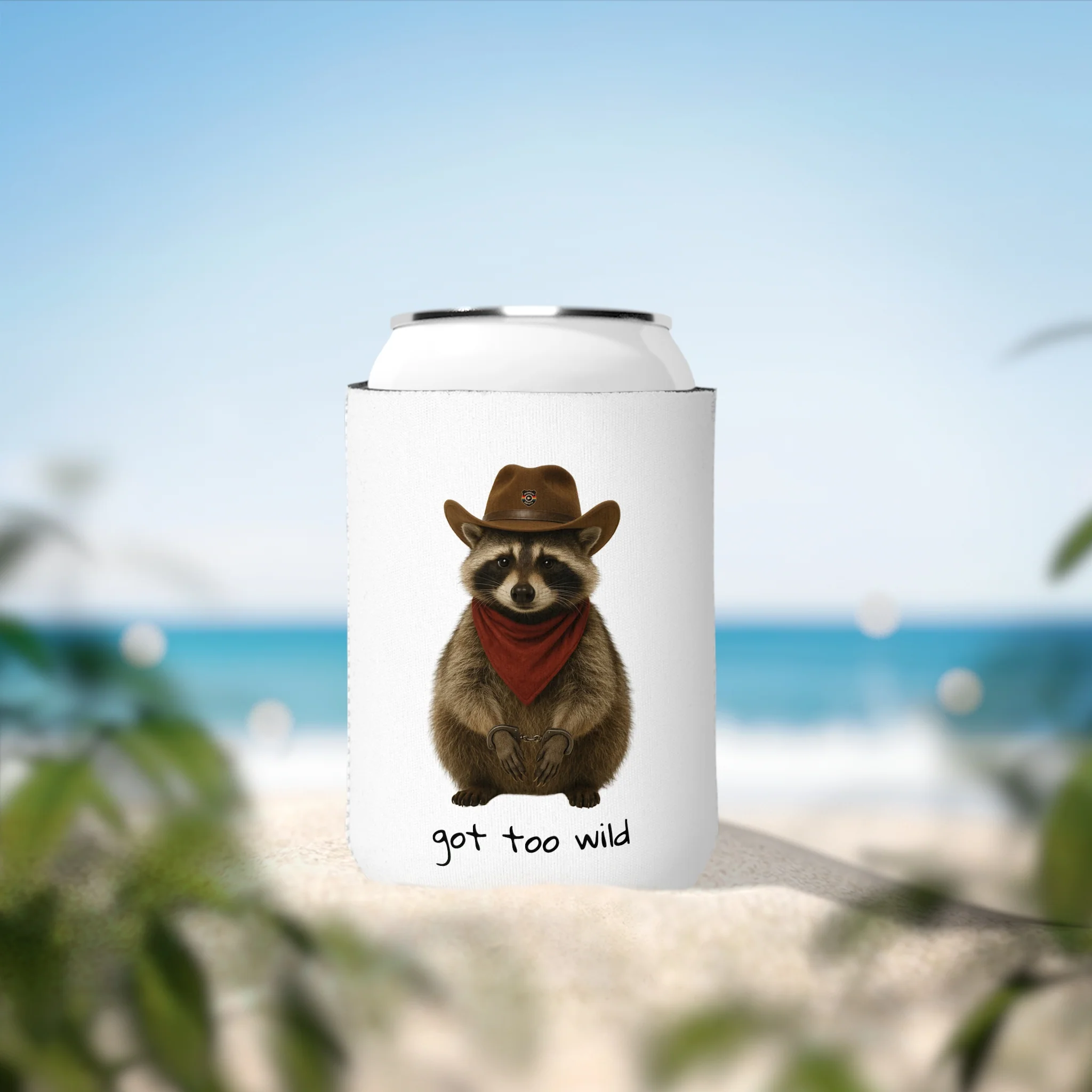 Wild Raccoon Can Cooler Sleeve | Funny Drink Holder for Parties, BBQs, Camping, Gifts for Friends, Summer Fun - Image 4