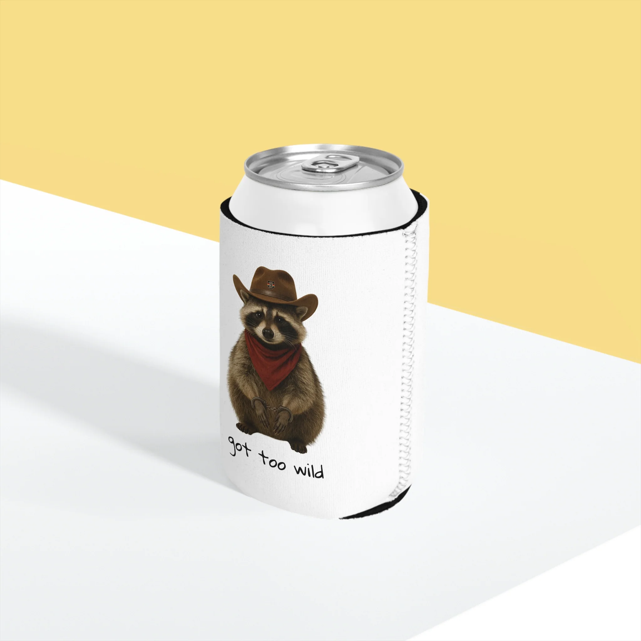 Wild Raccoon Can Cooler Sleeve | Funny Drink Holder for Parties, BBQs, Camping, Gifts for Friends, Summer Fun - Image 5