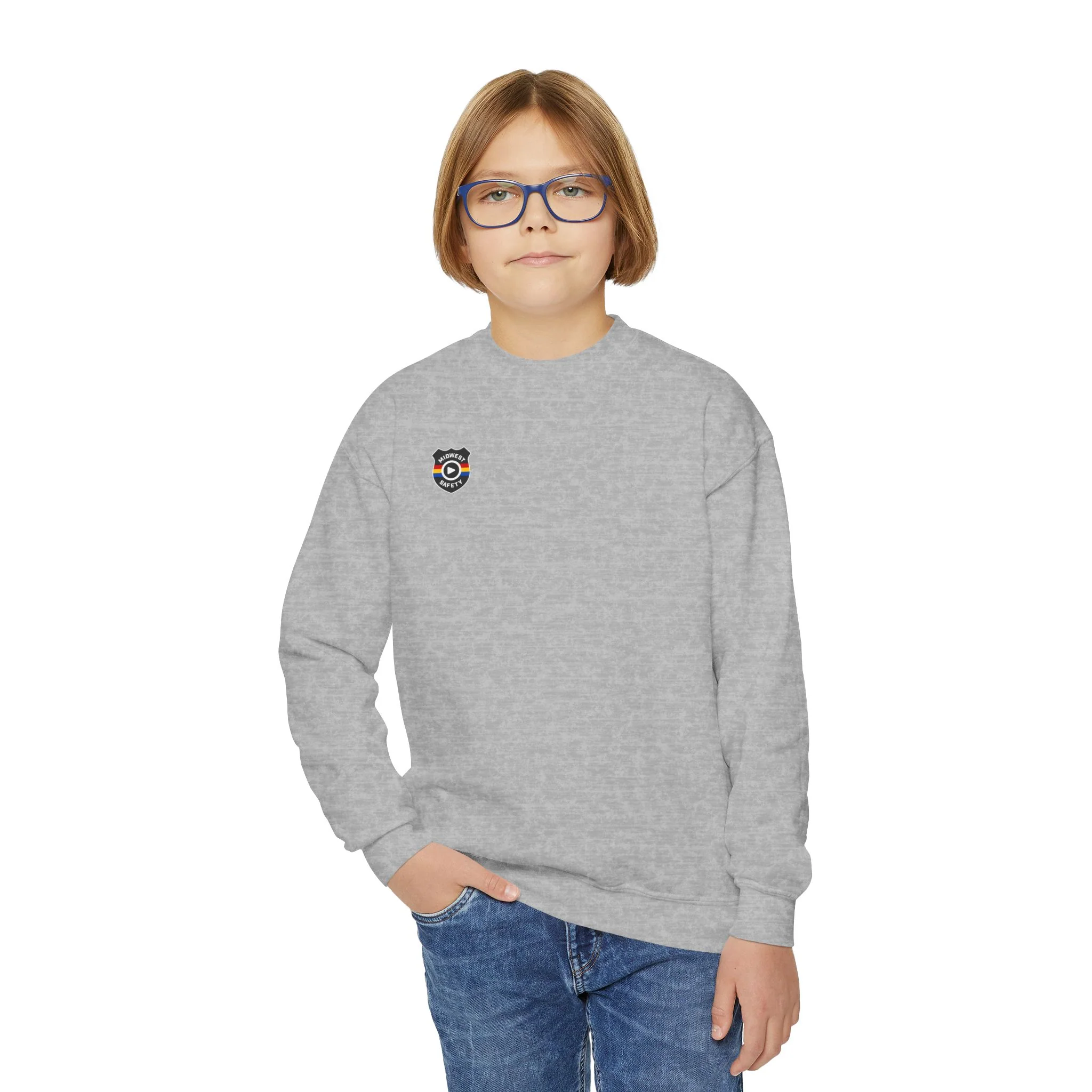 Youth Crewneck Sweatshirt - Cute Logo Design, Cozy Kids Apparel for Everyday Wear, Gifts for Birthdays, Holidays - Image 12