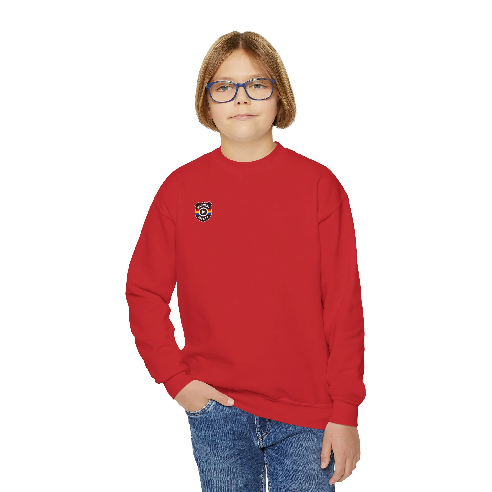 Youth Crewneck Sweatshirt - Cute Logo Design, Cozy Kids Apparel for Everyday Wear, Gifts for Birthdays, Holidays - Image 27