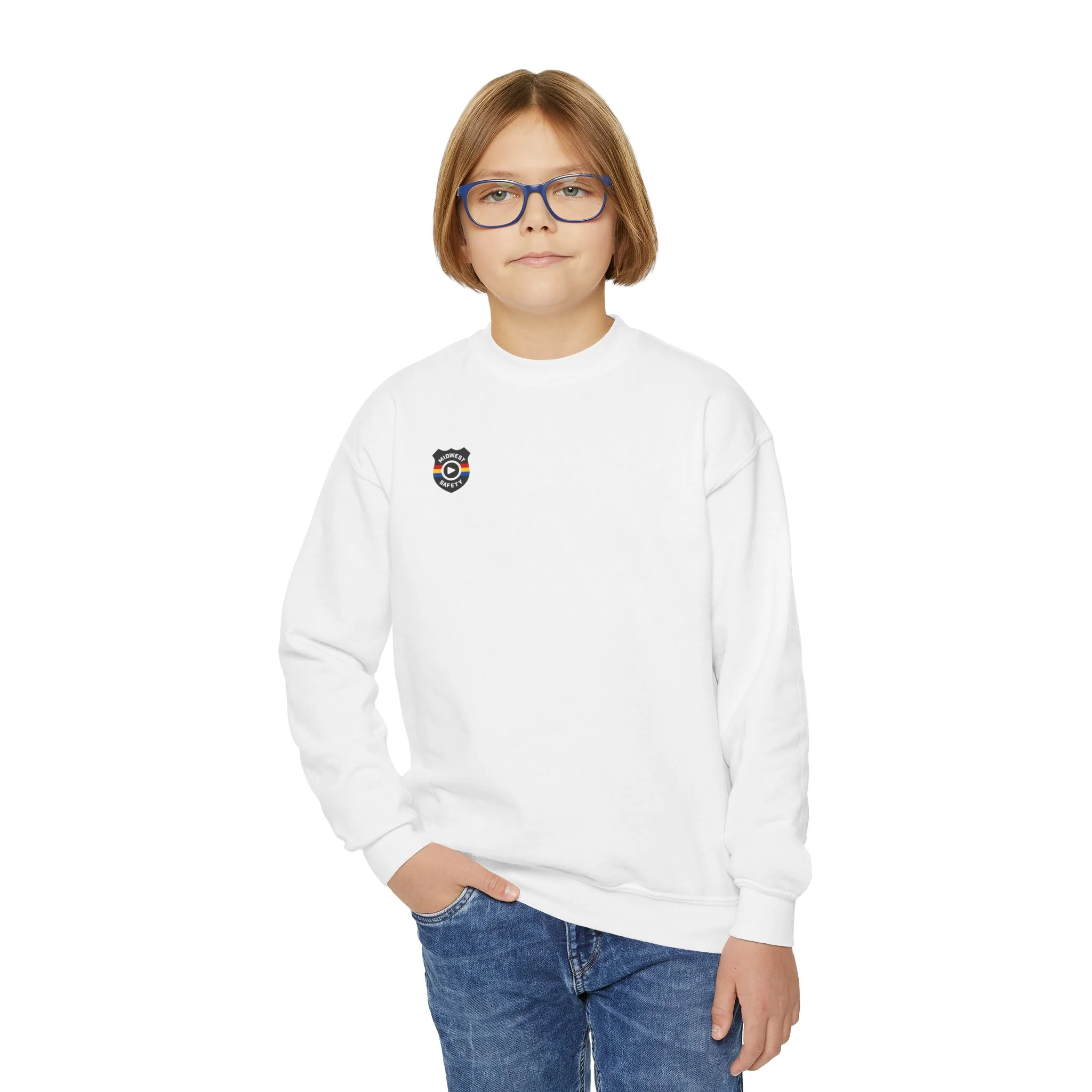 Youth Crewneck Sweatshirt - Cute Logo Design, Cozy Kids Apparel for Everyday Wear, Gifts for Birthdays, Holidays - Image 9